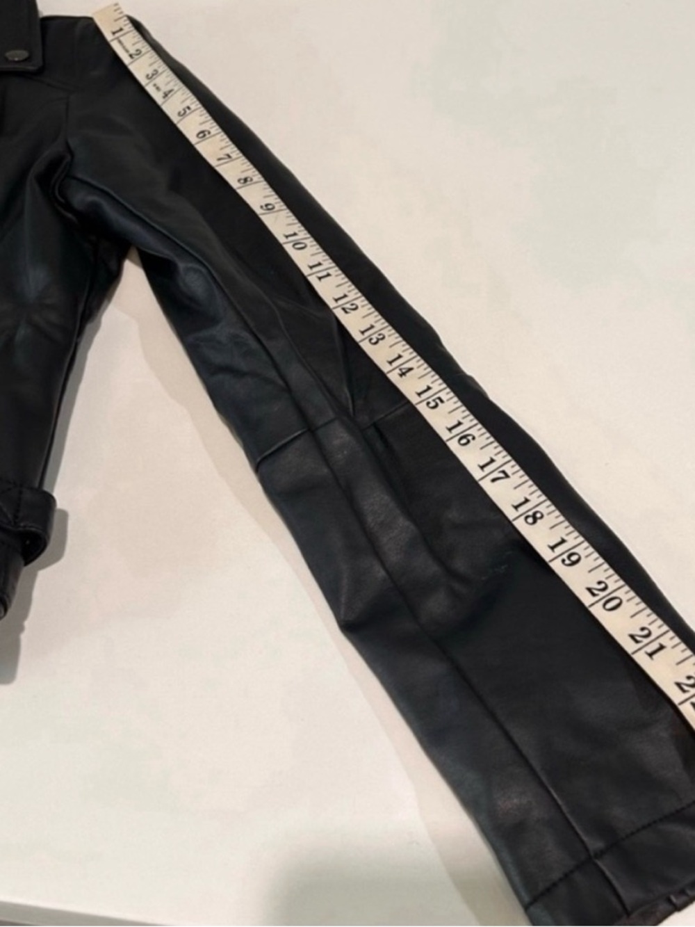 Coffee shop Black Faux Leather Moto Jacket - Sleek Zip Detail - Picture 13 of 16